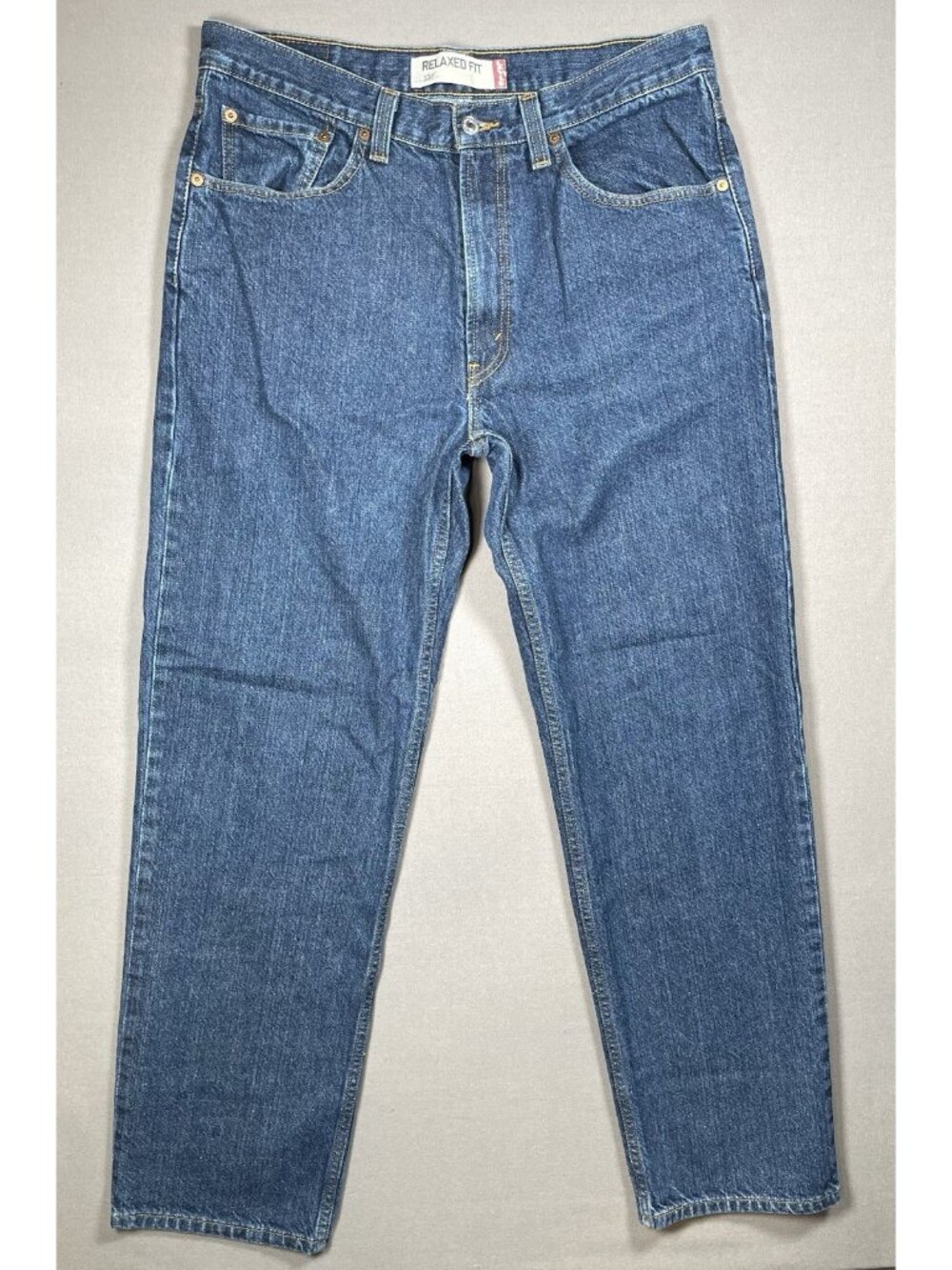 Levi 550 Vintage Relaxed Fit 5 Pocket Blue Denim Jeans - Men Size 34 X 32